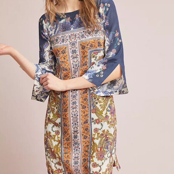 Maeve by Anthropologie~ Barcelona Silk Dress in size 6 - Picture 2 of 14